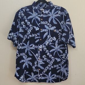 MODA CAMPIA Hawaiian Style Blue Size L
